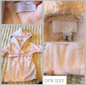 Hermes sz 2T bath Robe Pale Pink